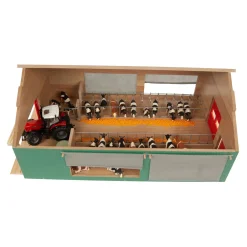 Kids Globe Stal met Windbreekgaas 1:32