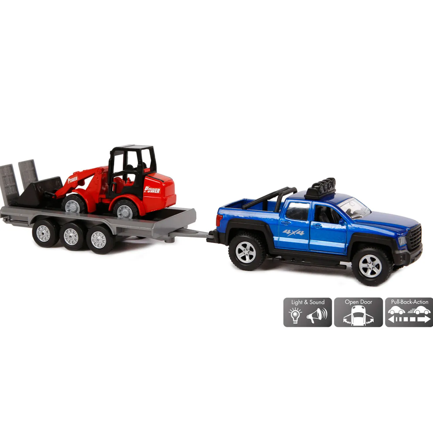 Kids Globe Terreinwagen met Aanhanger en Shovel, 30cm Best