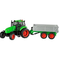 Tractor met Aanhanger Licht & Geluid 1:32>Kids Globe Online