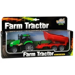 Tractor met Aanhanger Licht & Geluid 1:32>Kids Globe Online