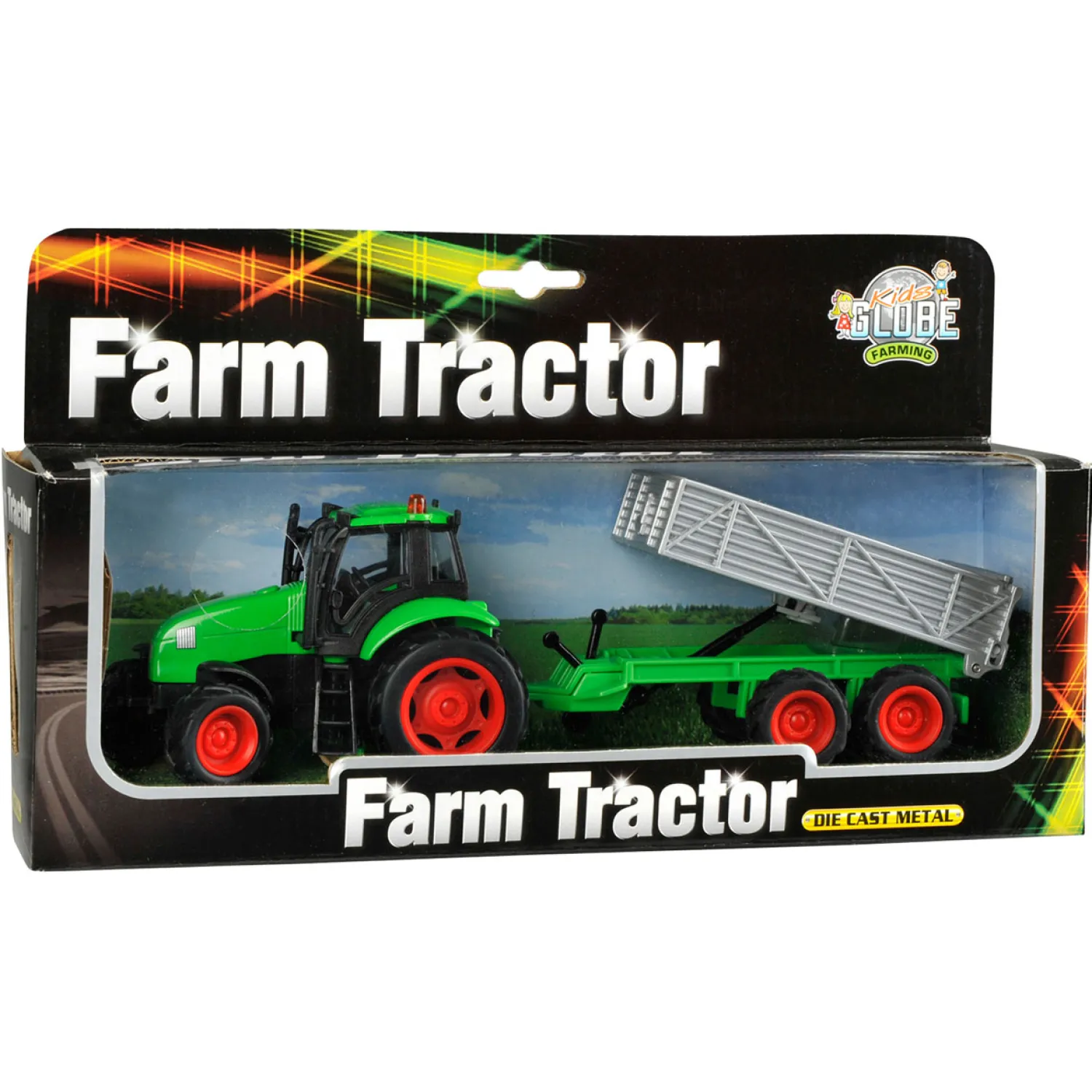 Tractor met Aanhanger Licht & Geluid 1:32>Kids Globe Online