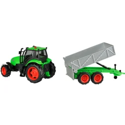 Tractor met Aanhanger Licht & Geluid 1:32><noscript><img width=