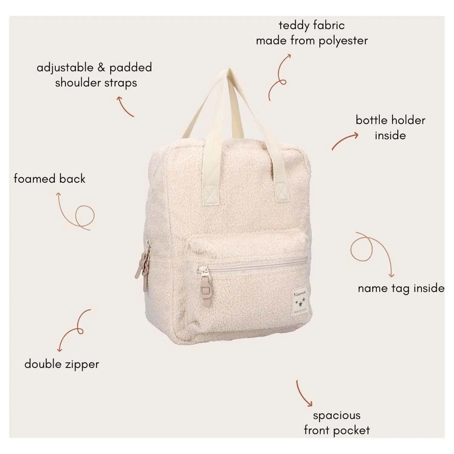 Rugzak Berlin Soft Whispers Beige-Kidzroom Clearance