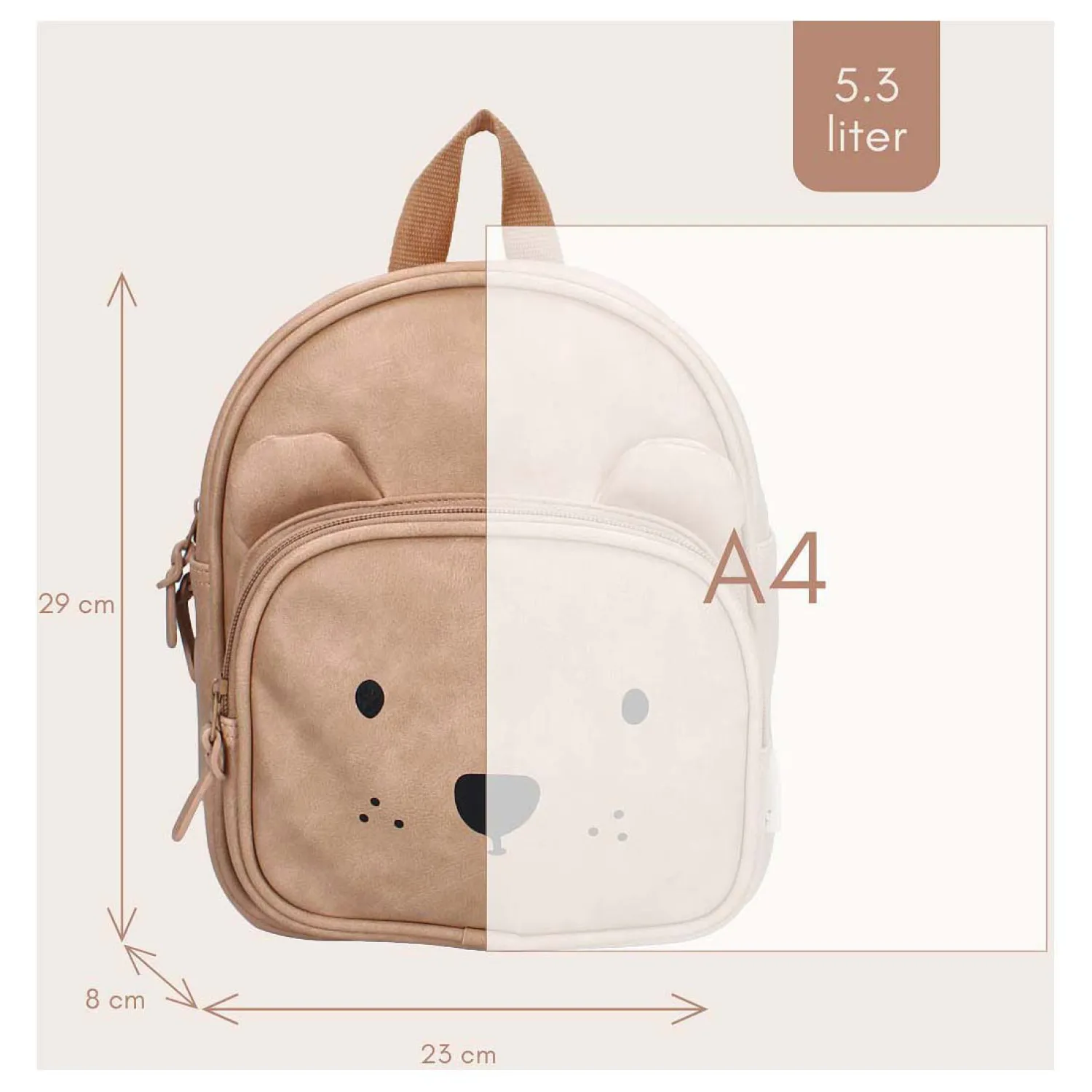 Rugzak Porto Beary Excited Leer-Kidzroom Outlet