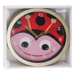 Kinder Wandklok Lieveheerstbeestje, 20cm- New