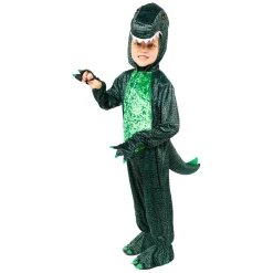 Kinderkostuum Dino Groen, 3-4 jaar- Clearance