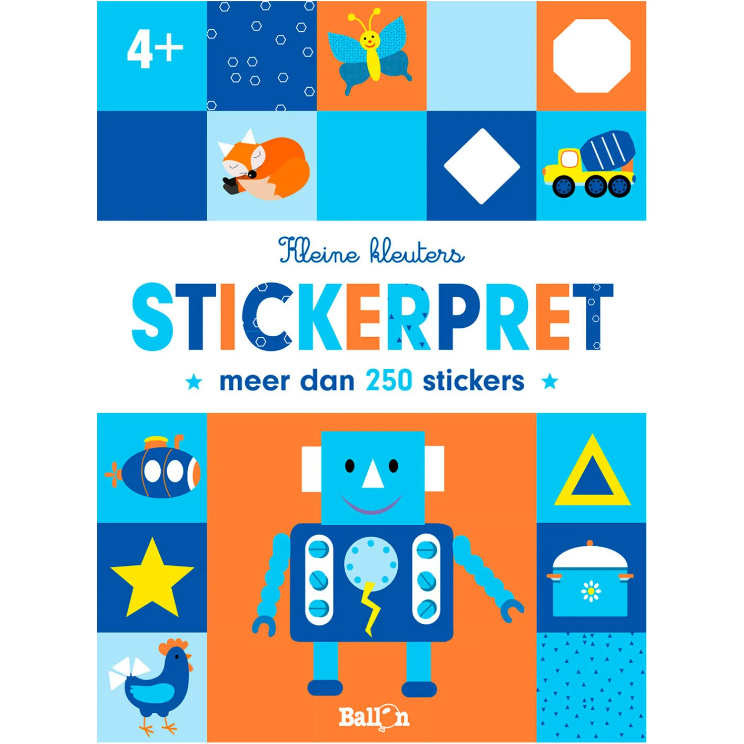 Kleine Kleuters Stickerpret Robot 4+>Standaard Uitgeverij Outlet