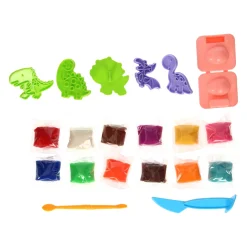 Kleiset in Opbergbox Dino Vormen - 12 Kleuren Klei><noscript><img width=