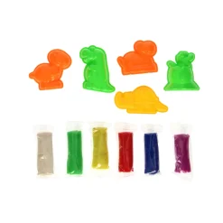 Kleiset in Opbergbox Dino Vormen - 6 Kleuren Klei-