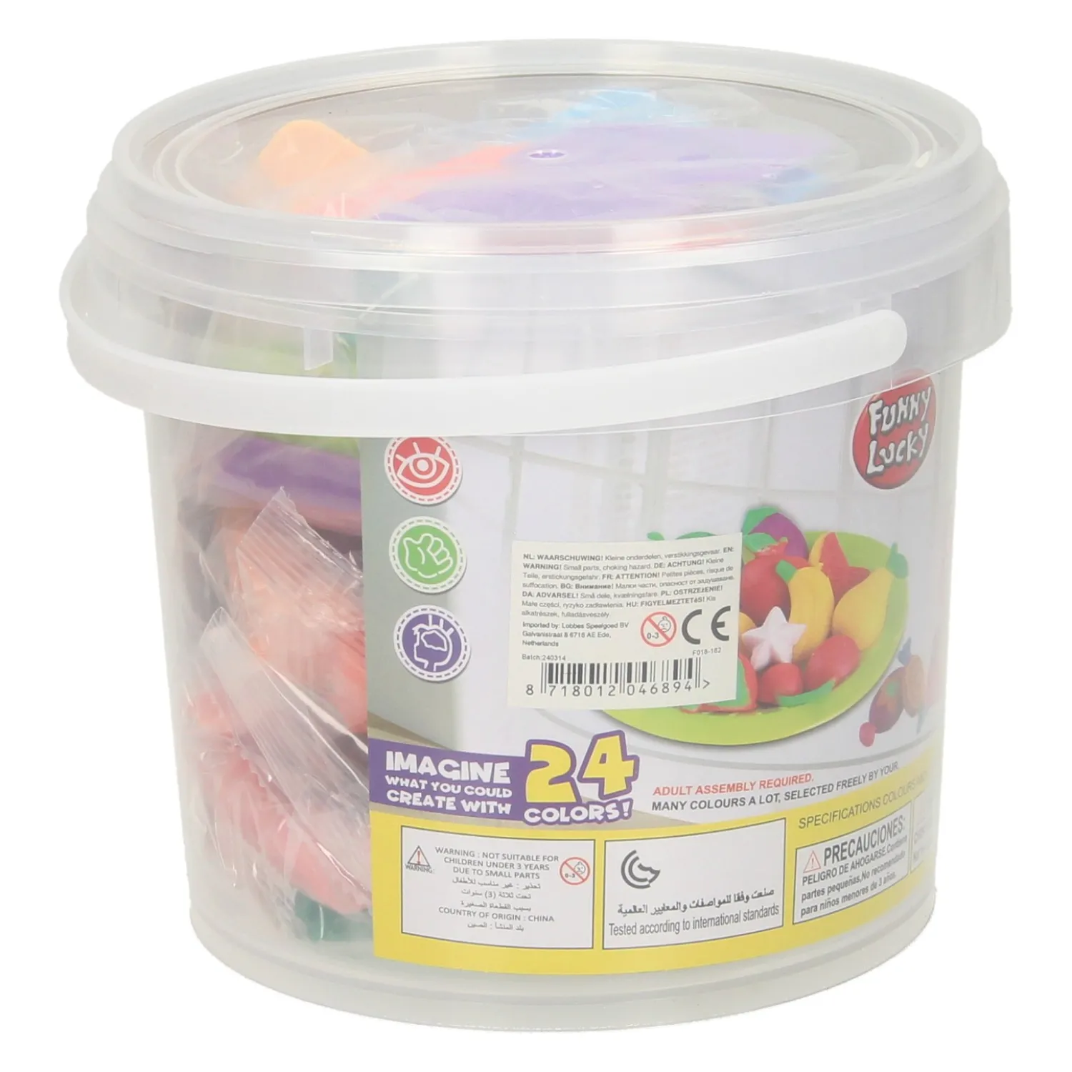 Kleiset in Opbergbox Fruit - 24 Kleuren Klei Discount