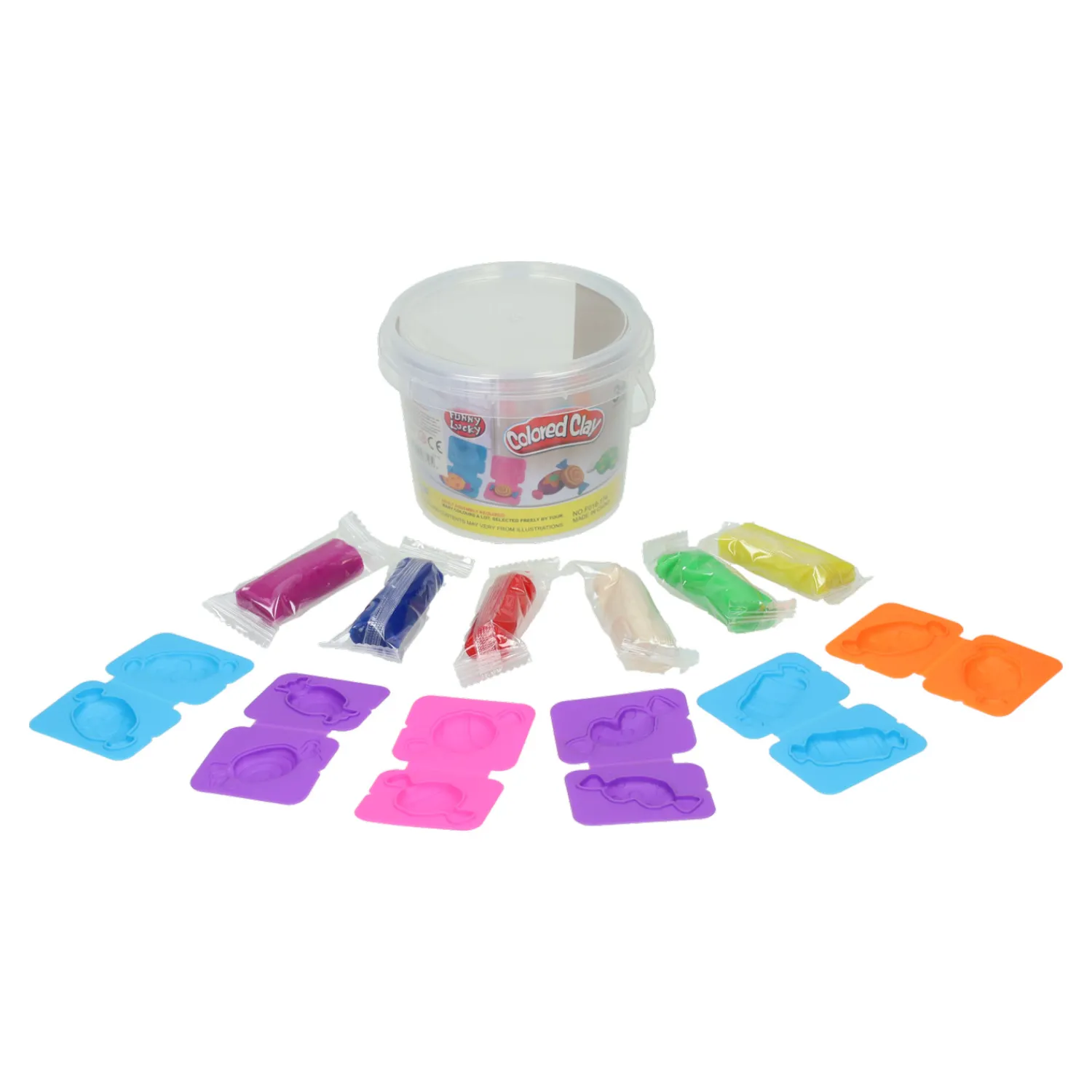 Kleiset in Opbergbox Snoepjes Maken - 6 Kleuren Klei- Hot