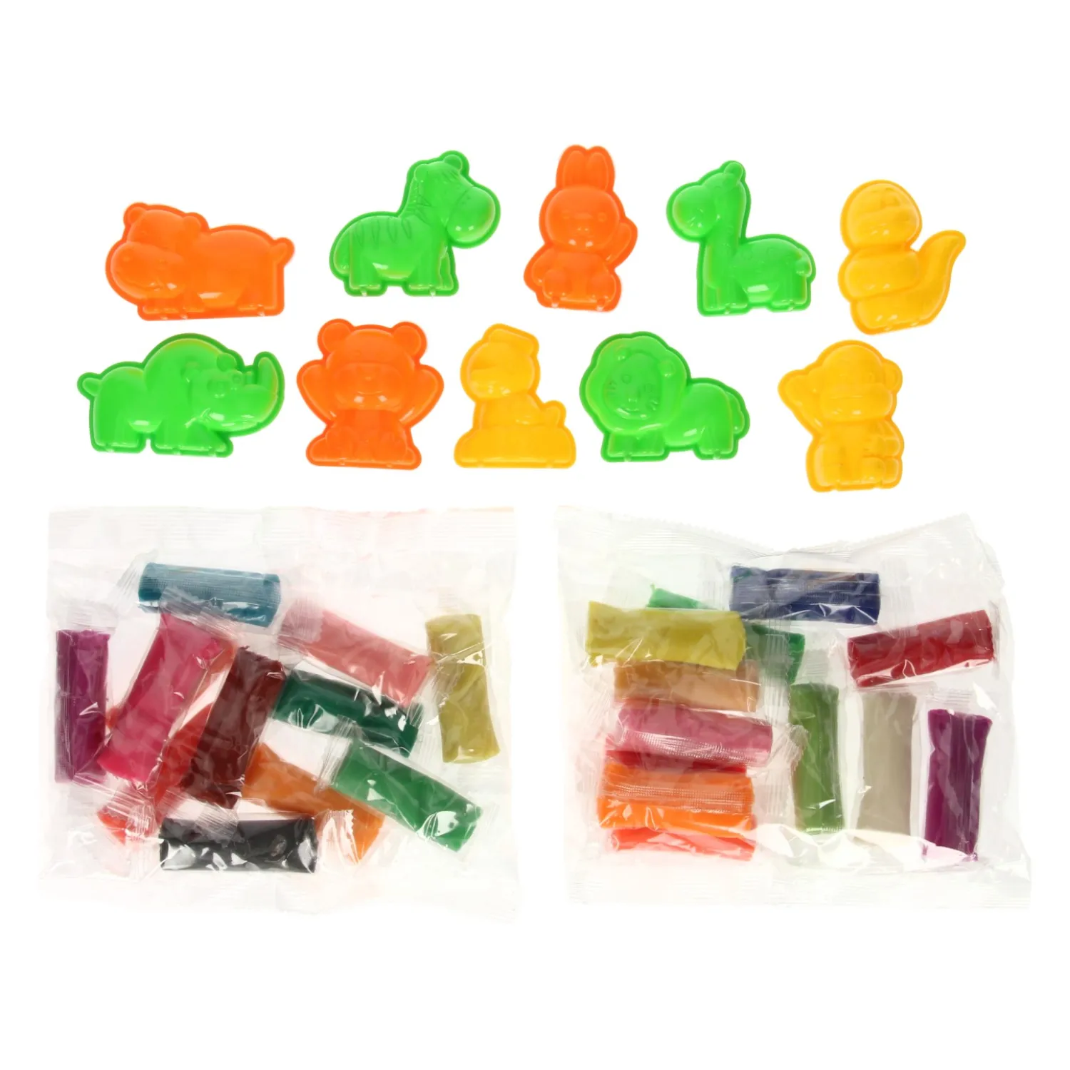 Kleiset in Opbergbox Wilde Dieren - 24 Kleuren Klei Clearance