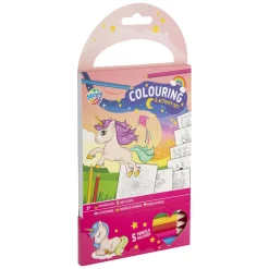 Kleur- en Activiteiten Set Roze met 5 Kleurpotloden>Creative Craft Group New