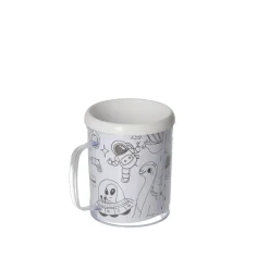 Kleur je eigen Beker Dino's Robots Ruimtevaartplaatjes - incl 6 stiften- Clearance