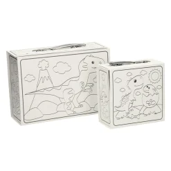 Kleur je eigen Dinokoffertjes, set van 2-Wins Holland Online