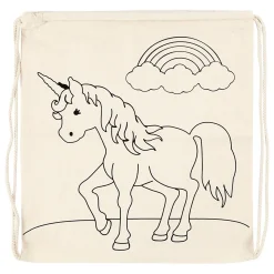 Creativ Company Kleur je eigen Katoenen Gymtas Eenhoorn Sale