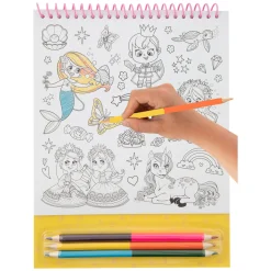 Creative Craft Group Kleur je Eigen Stickers met Kleurpotloden  - Fantasiewereld, 250st. Sale