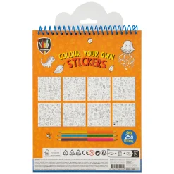 Kleur je Eigen Stickers met Kleurpotloden Dieren, 250st.-Creative Craft Group