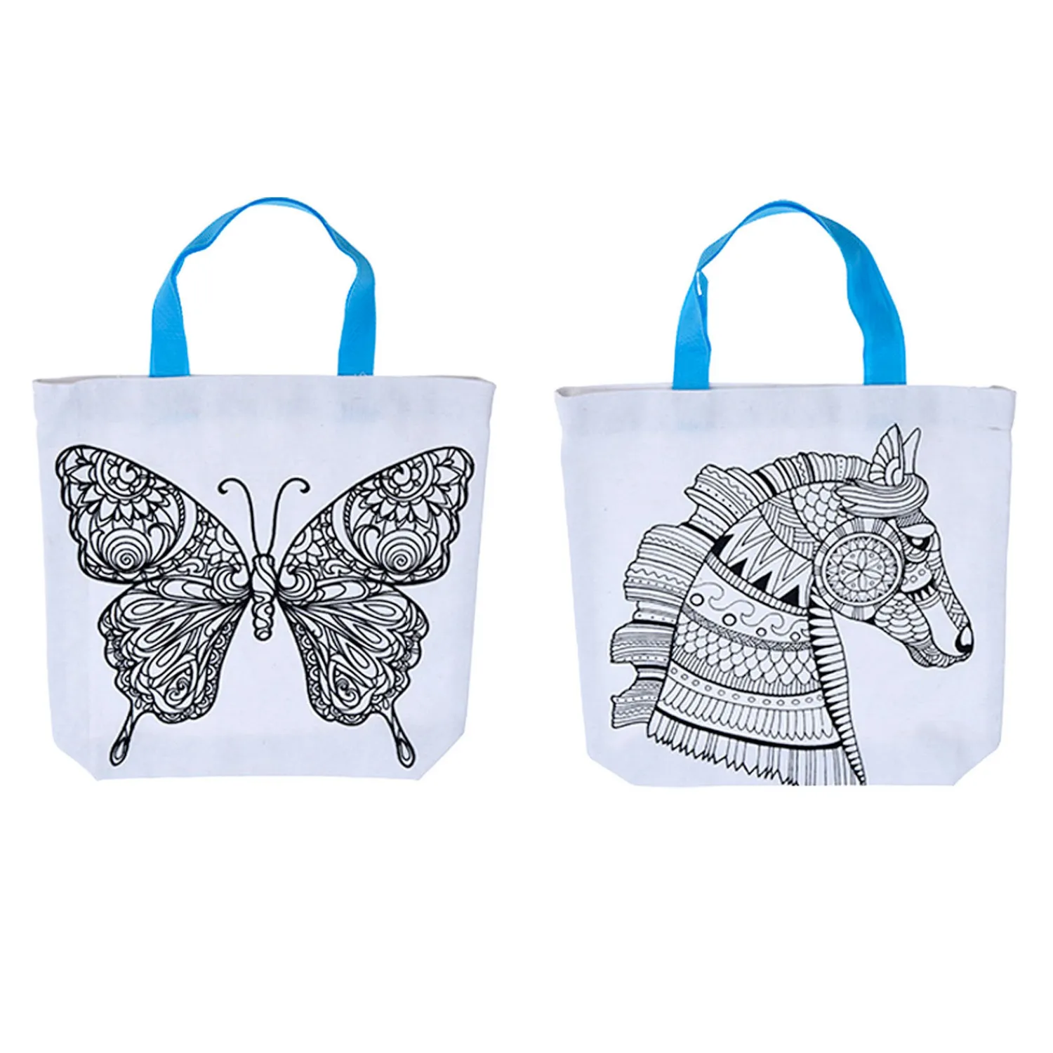 Kleur je eigen Tas - Vlinder / Paard Clearance