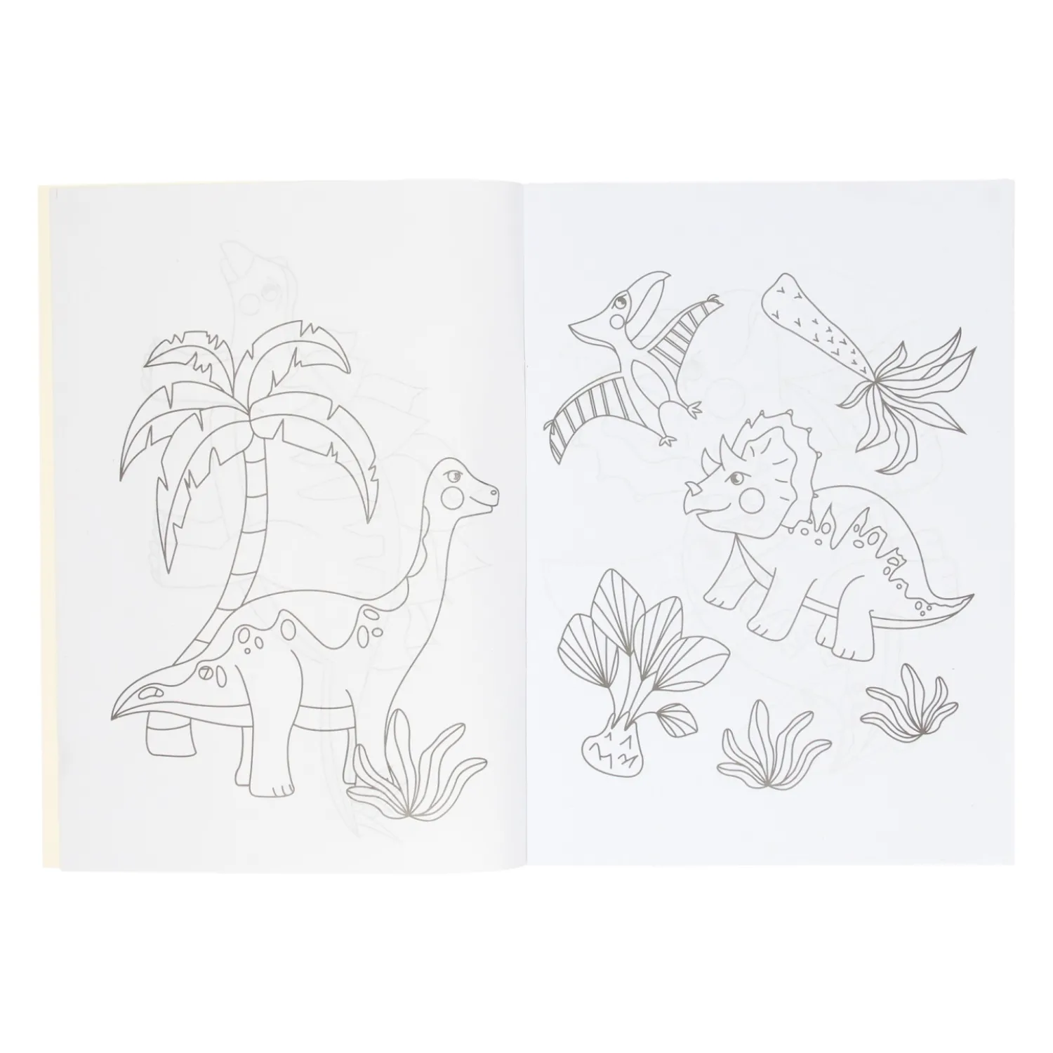 Kleurboek met Stickervel Dinosaurus-Duckiez