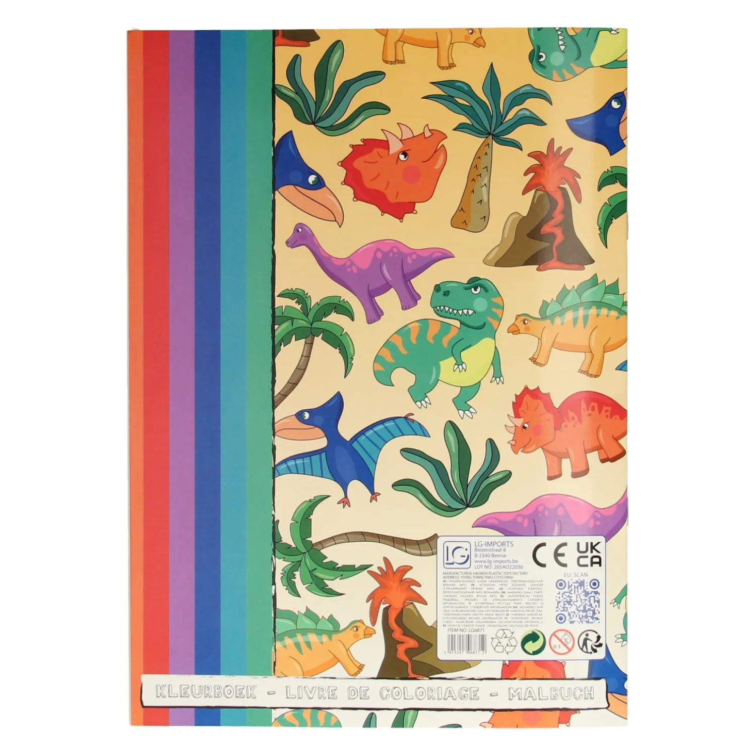 Kleurboek met Stickervel Dinosaurus-Duckiez