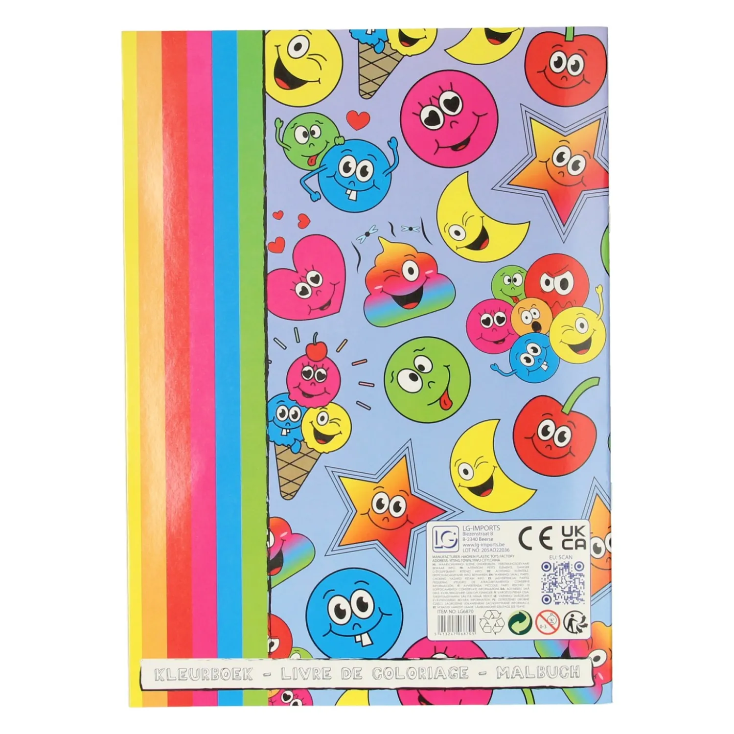 Kleurboek met Stickervel Lachgezicht>Duckiez Best