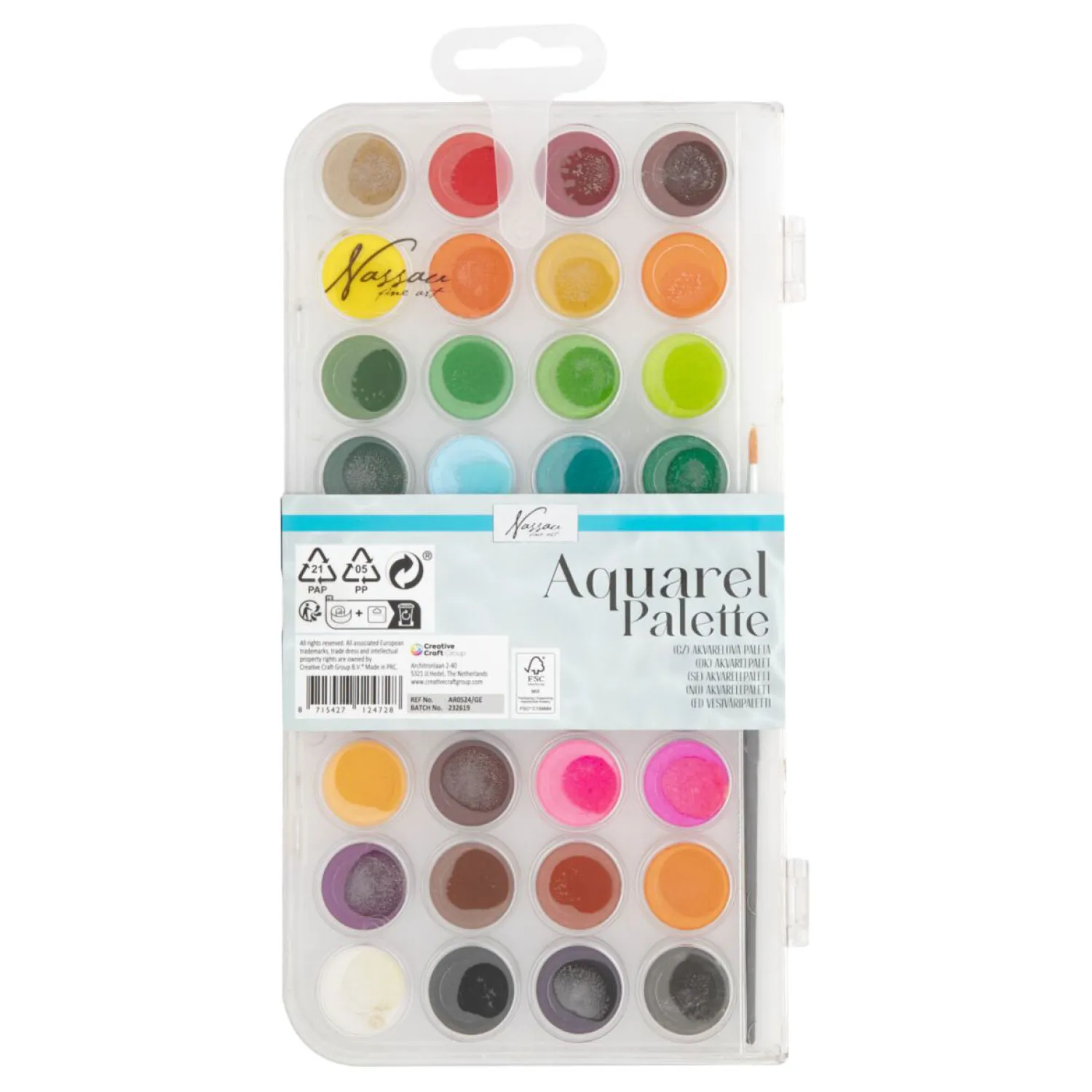 Creative Craft Group Kleurenpallet Aquarel, 36 Kleuren Best