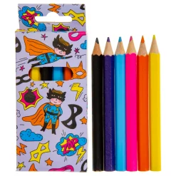 Duckiez Kleurpotloden Superhero, 6st. Hot