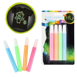 Toi-Toys Knijp Textielstiften Glow in the Dark, 4st. Online