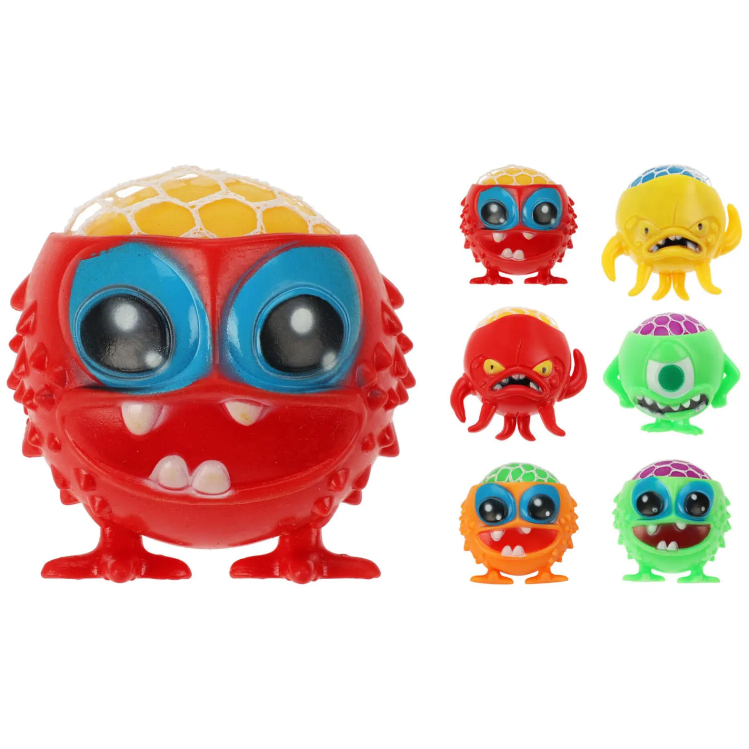 Knijpbal Monster, 9cm>