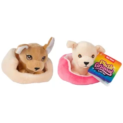 Knuffel Pluche Hond in Mand - 11cm>Toi-Toys Discount