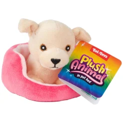 Knuffel Pluche Hond in Mand - 11cm>Toi-Toys Discount