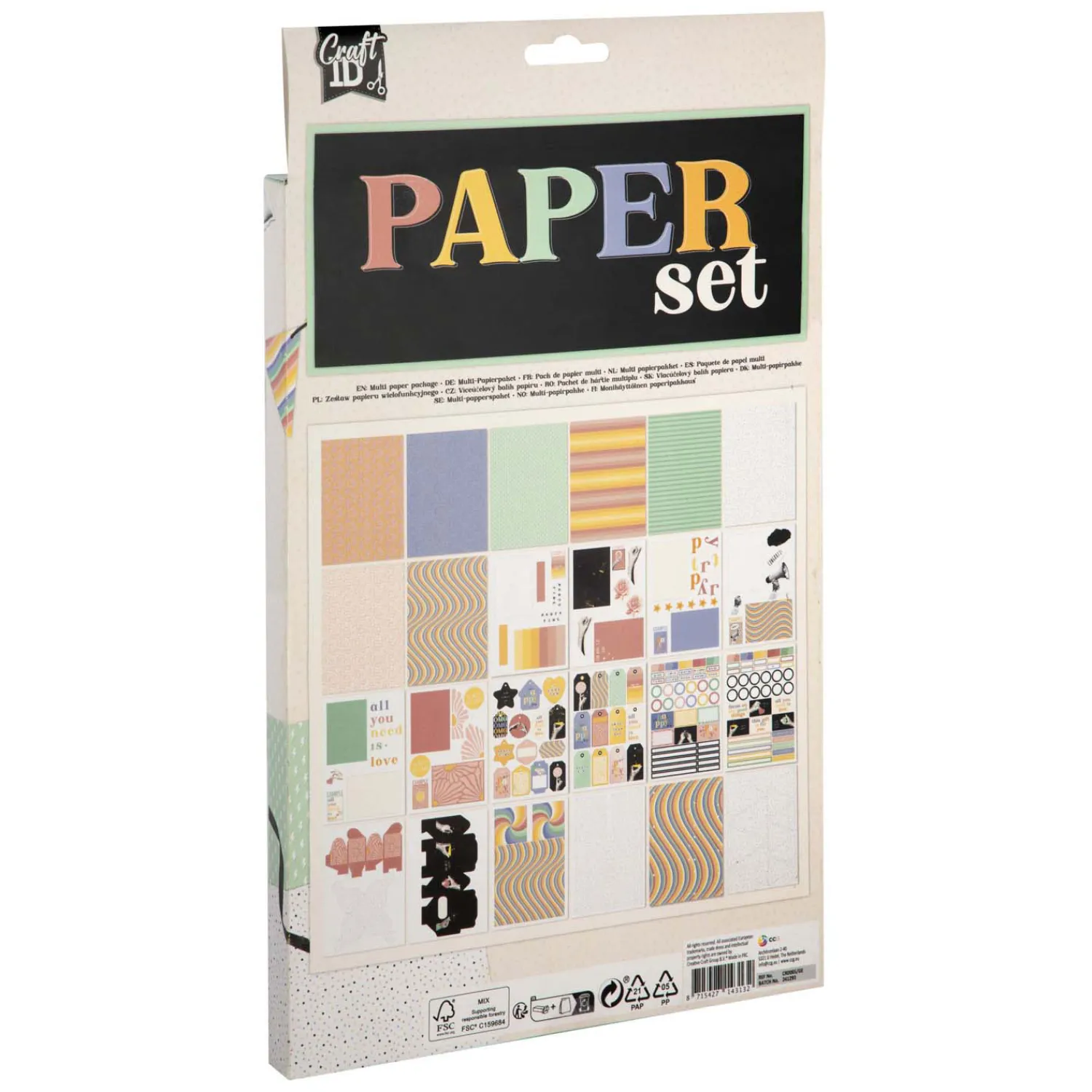 Creative Craft Group Knutsel Papier met Print Gemend A4 New