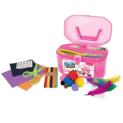 Knutselset in Bewaarkoffer Roze-Toi-Toys New
