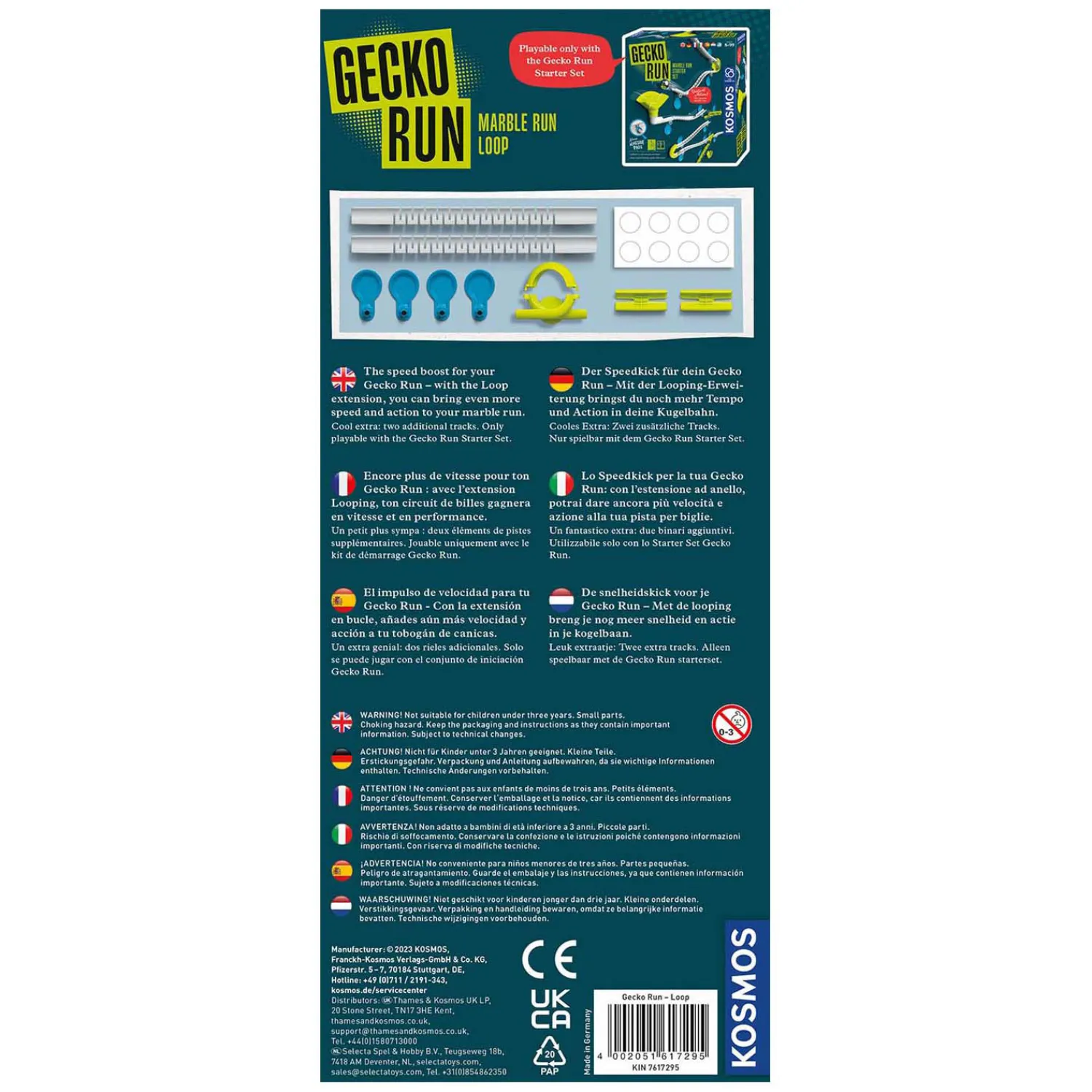 Kosmos Gecko Run - Knikkerbaan Loop Uitbreiding New