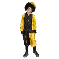 Kostuum Piet Zwart Geel, 4-6 Jaar>Boland