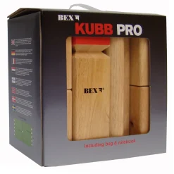 Kubb Pro Rubberhout met Rode Koning>