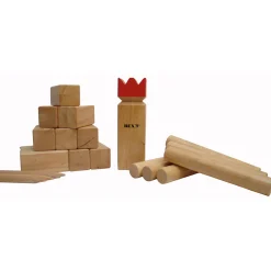 Kubb Pro Rubberhout met Rode Koning>