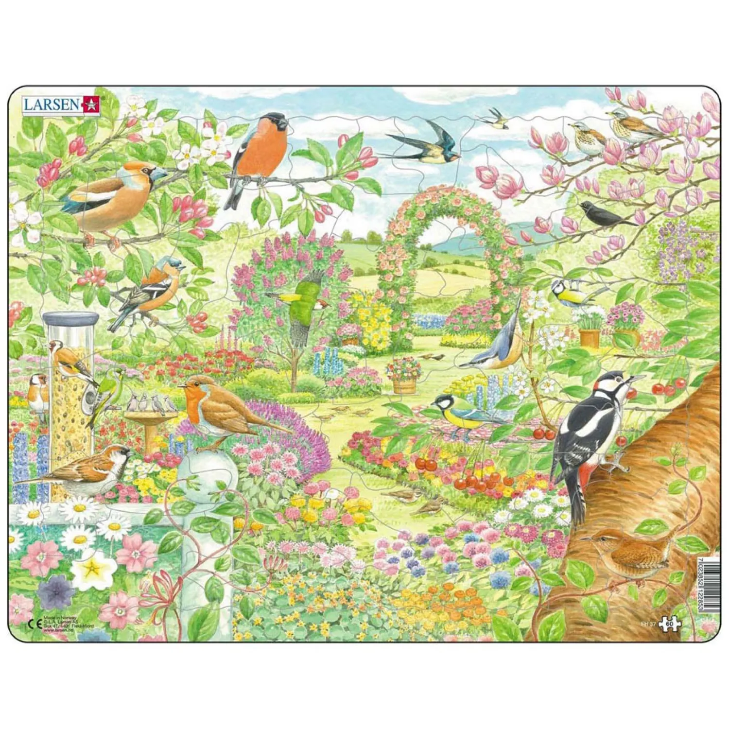 Selecta Larsen Legpuzzel Dieren - Tuinvogels en Bloemen, 60st. Discount