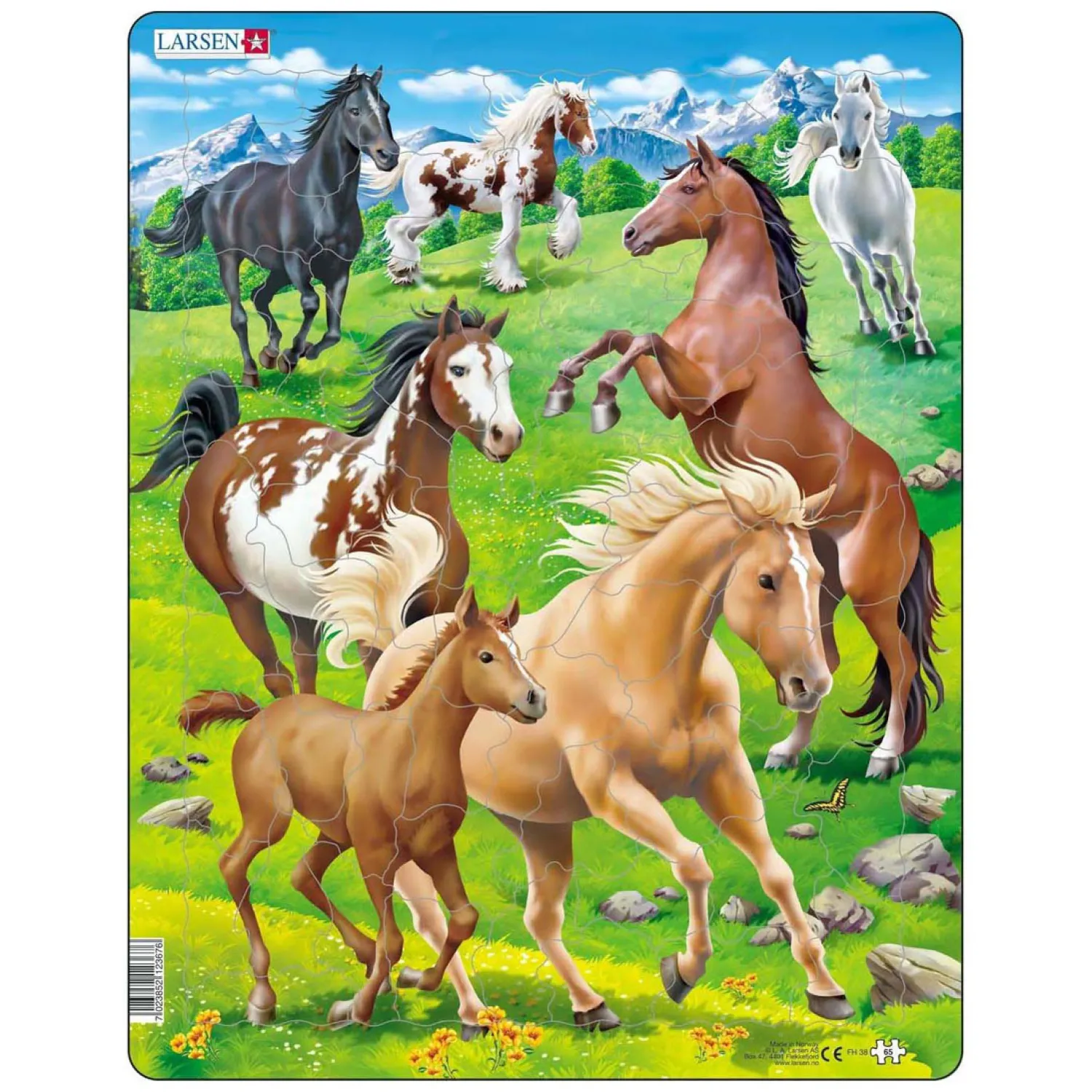 Larsen Legpuzzel Dieren - Paarden, 65st.-Selecta Hot