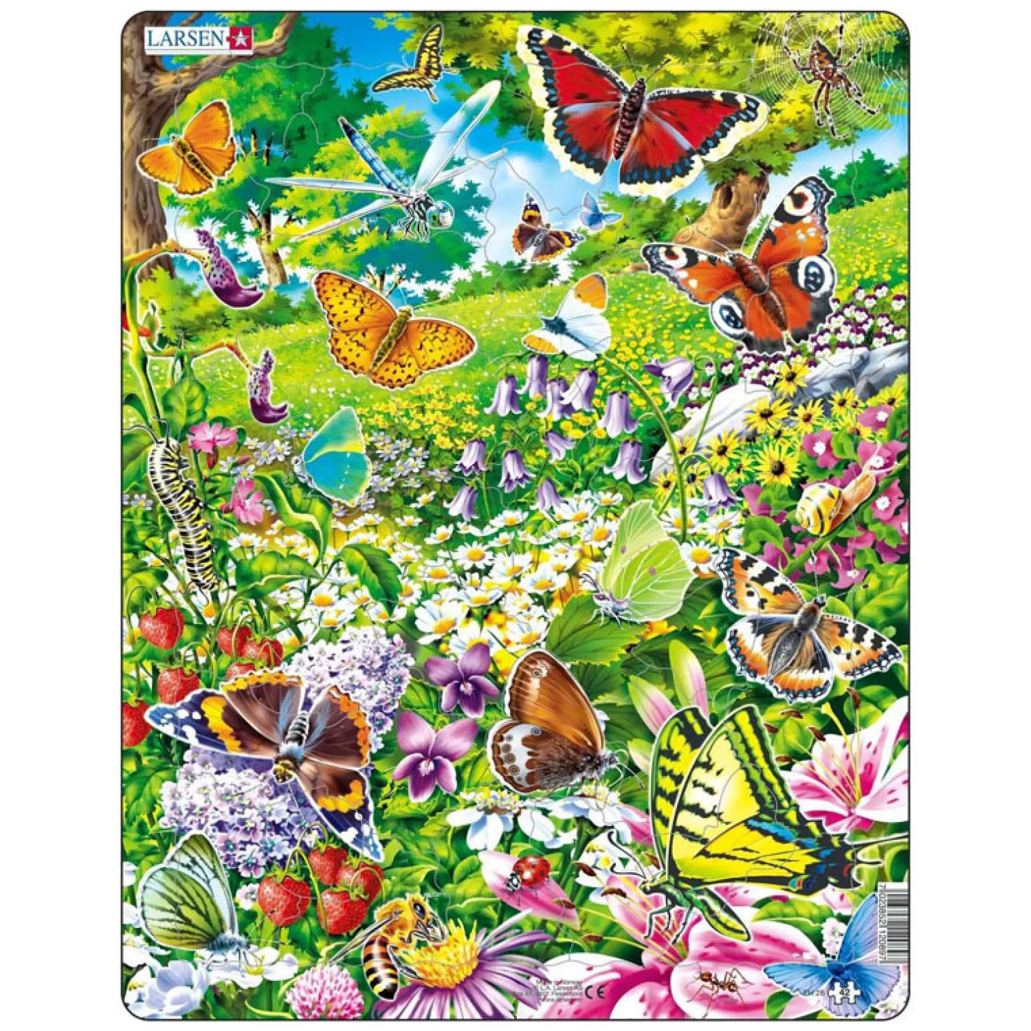 Larsen Legpuzzel Dieren - Vlinders, 42st.>Selecta New