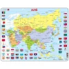 Larsen Legpuzzel Kaart Azie met Vlaggen, 70st.-Selecta Online