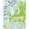 Larsen Legpuzzel Kaart Europa - Geografisch met Dieren, 87st.>Selecta