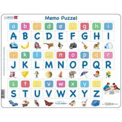 Selecta Larsen Memopuzzel Leren Lezen  - Het Alfabet met Afbeeldingen, 52st. Outlet