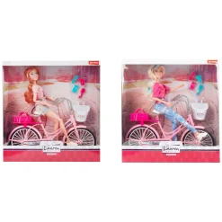 Lauren Modepop op Fiets met Accessoires Outlet