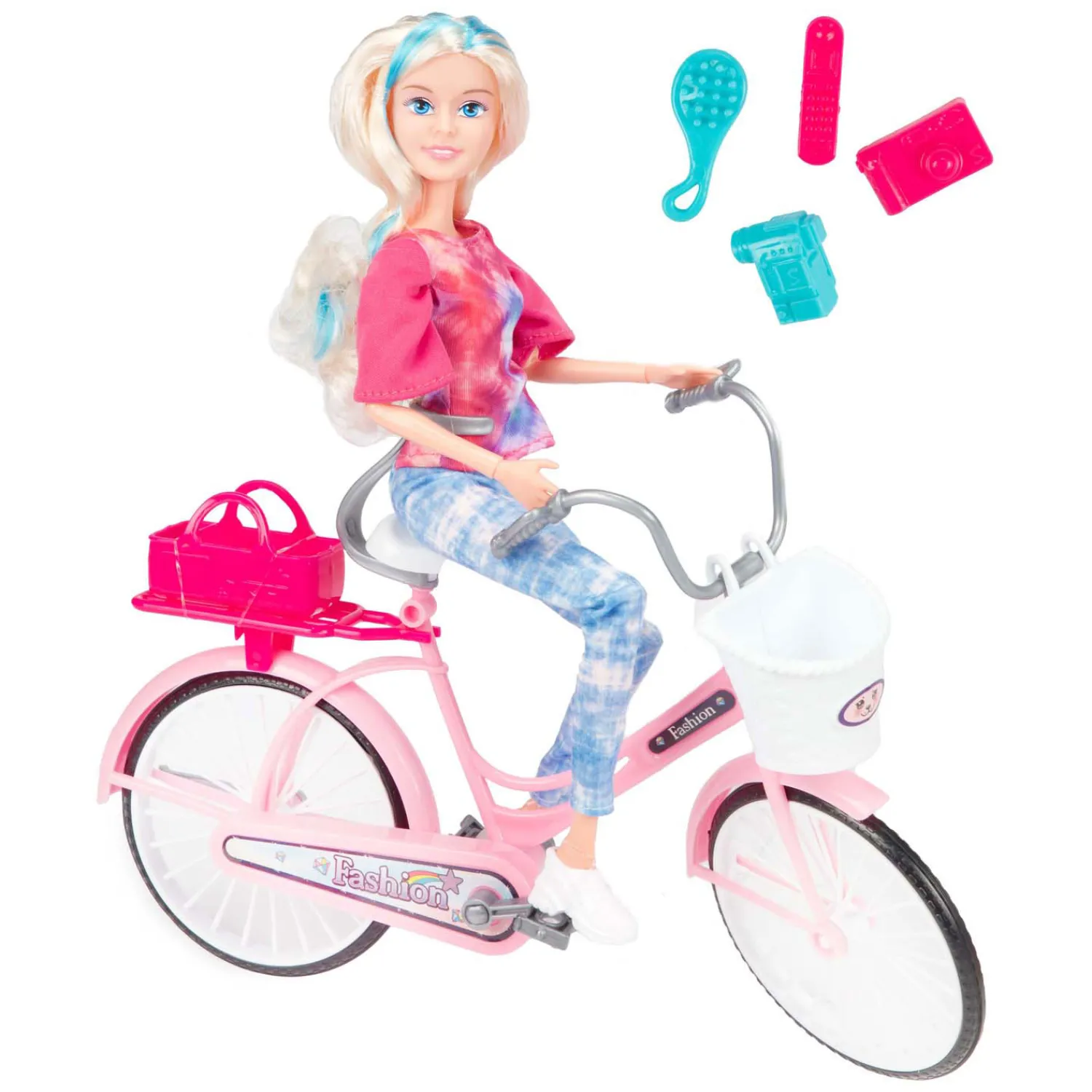 Lauren Modepop op Fiets met Accessoires Outlet