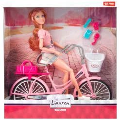 Lauren Modepop op Fiets met Accessoires Outlet