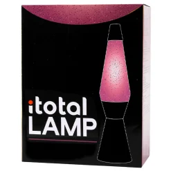 Lavalamp Zwart/Roze Glitter, 40cm>Itotal Discount
