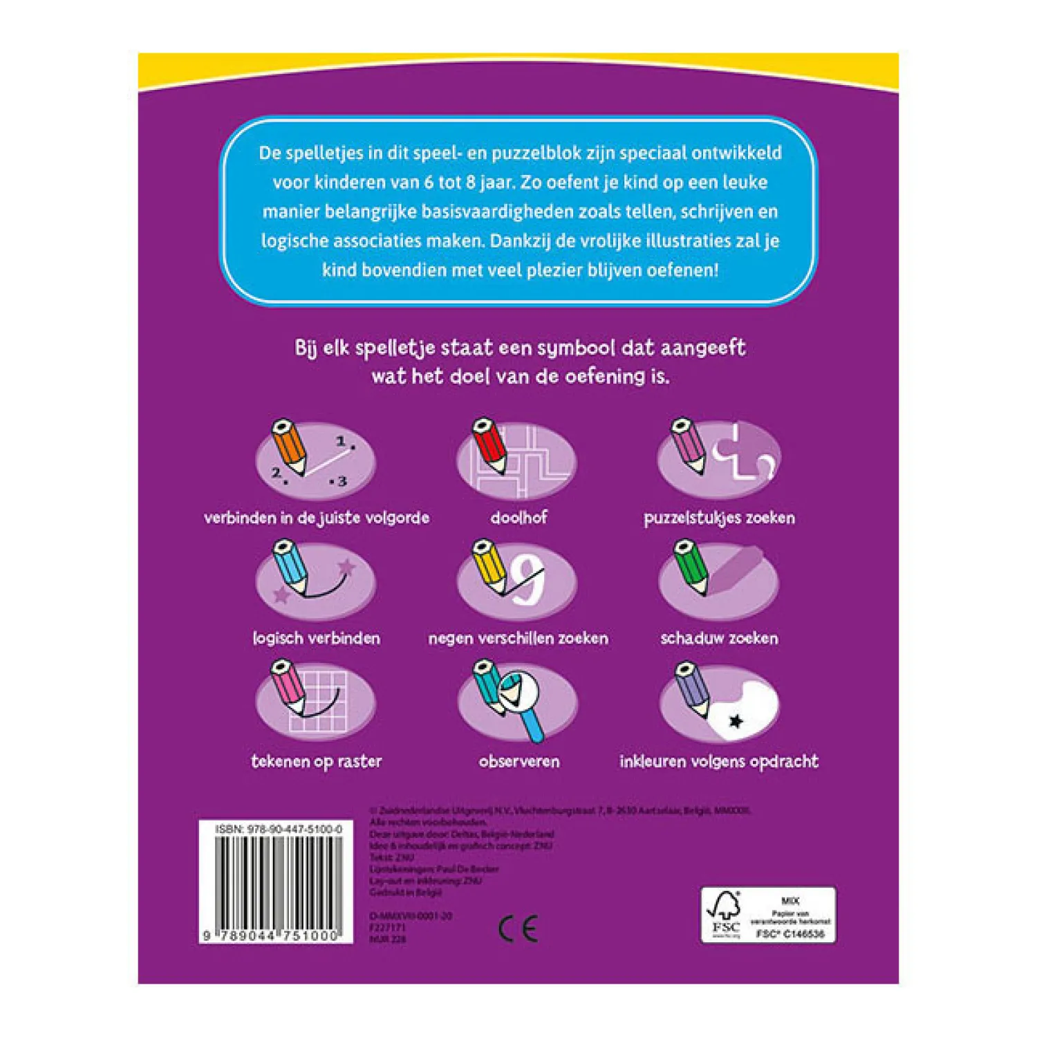 Leerrijk Spelletjesblok (6-8 j.)-Deltas Discount