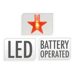 Lichtsnoer met Ledsterren, 100cm Clearance